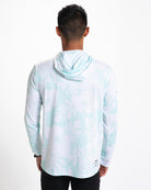 Zoot Sports RUN LONG SLEEVE TEES Men's Ltd Run Sun Stop Hoodie - Blue Hawaii
