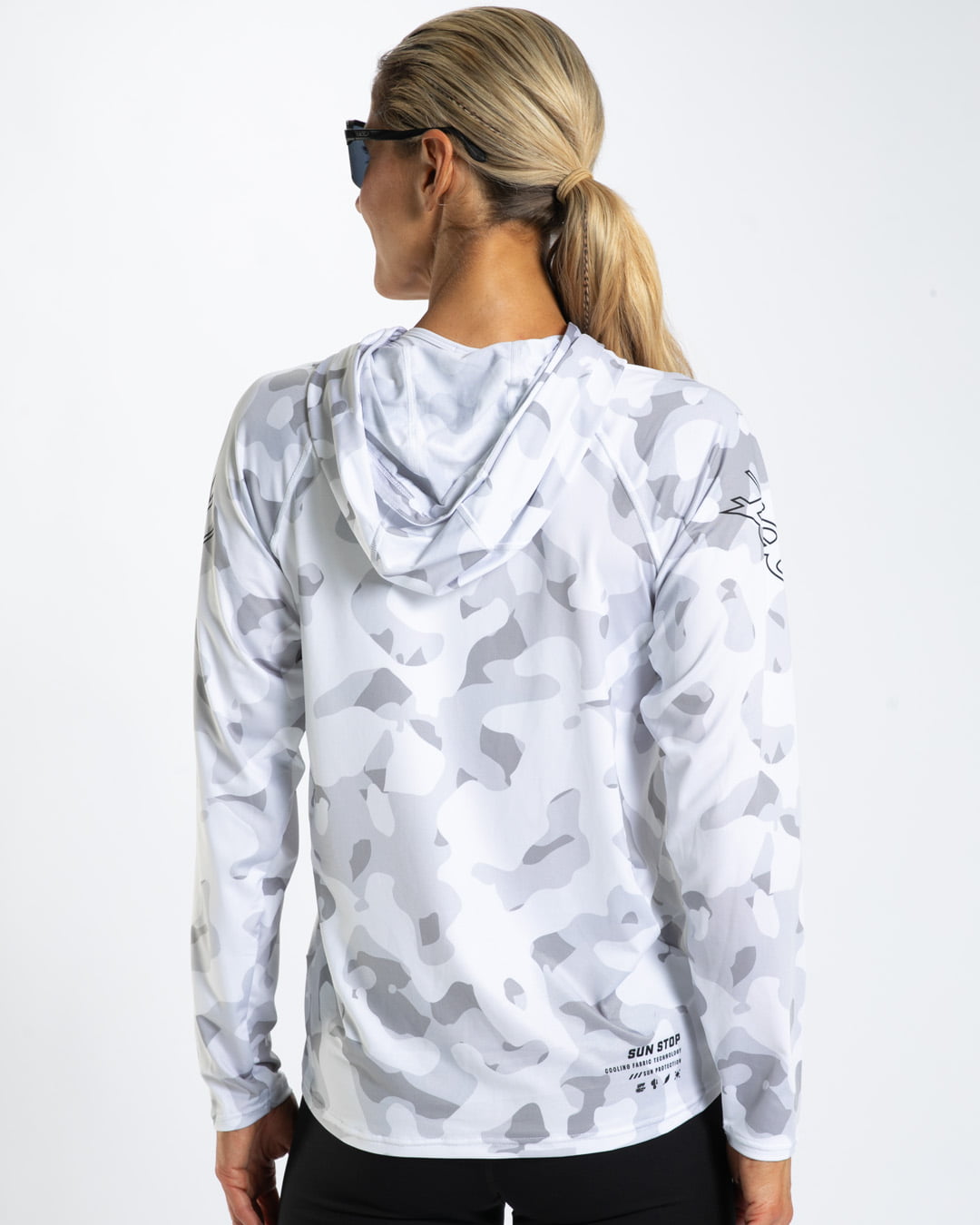 Women's Ltd Run Sun Stop Hoodie - Snow Camo – Zoot Sports