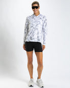 Zoot Sports RUN LONG SLEEVE TEES Women's Ltd Run Sun Stop Hoodie - Snow Camo
