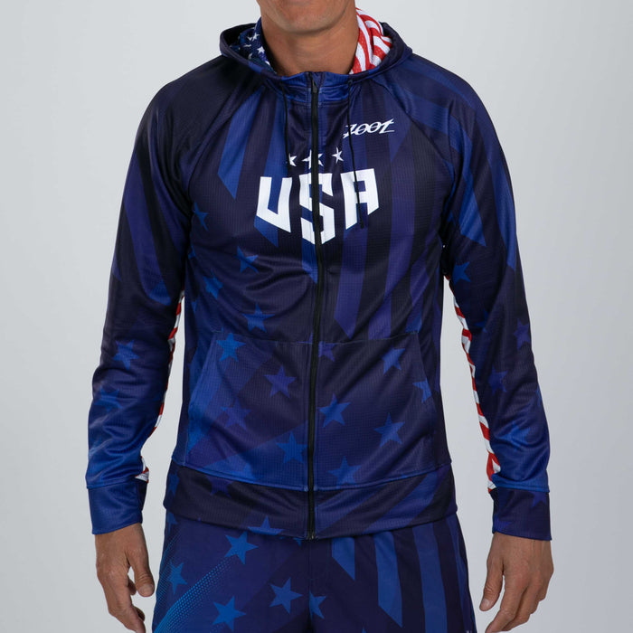 Zoot Sports RUN OUTERWEAR Men's Ltd Run Thermo Hoodie  - RWB