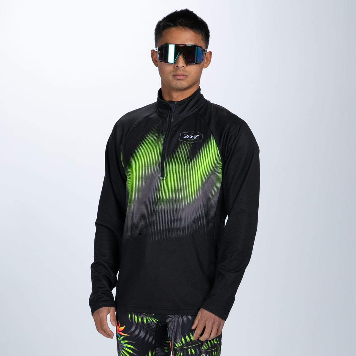 Zoot Sports RUN OUTERWEAR Men's Run Thermal 1/2 Zip - Tropical Magic
