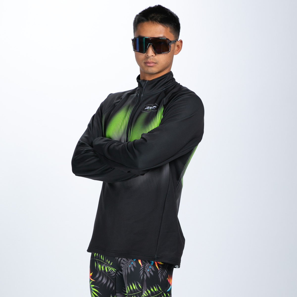 Zoot Sports RUN OUTERWEAR Men's Run Thermal 1/2 Zip - Tropical Magic
