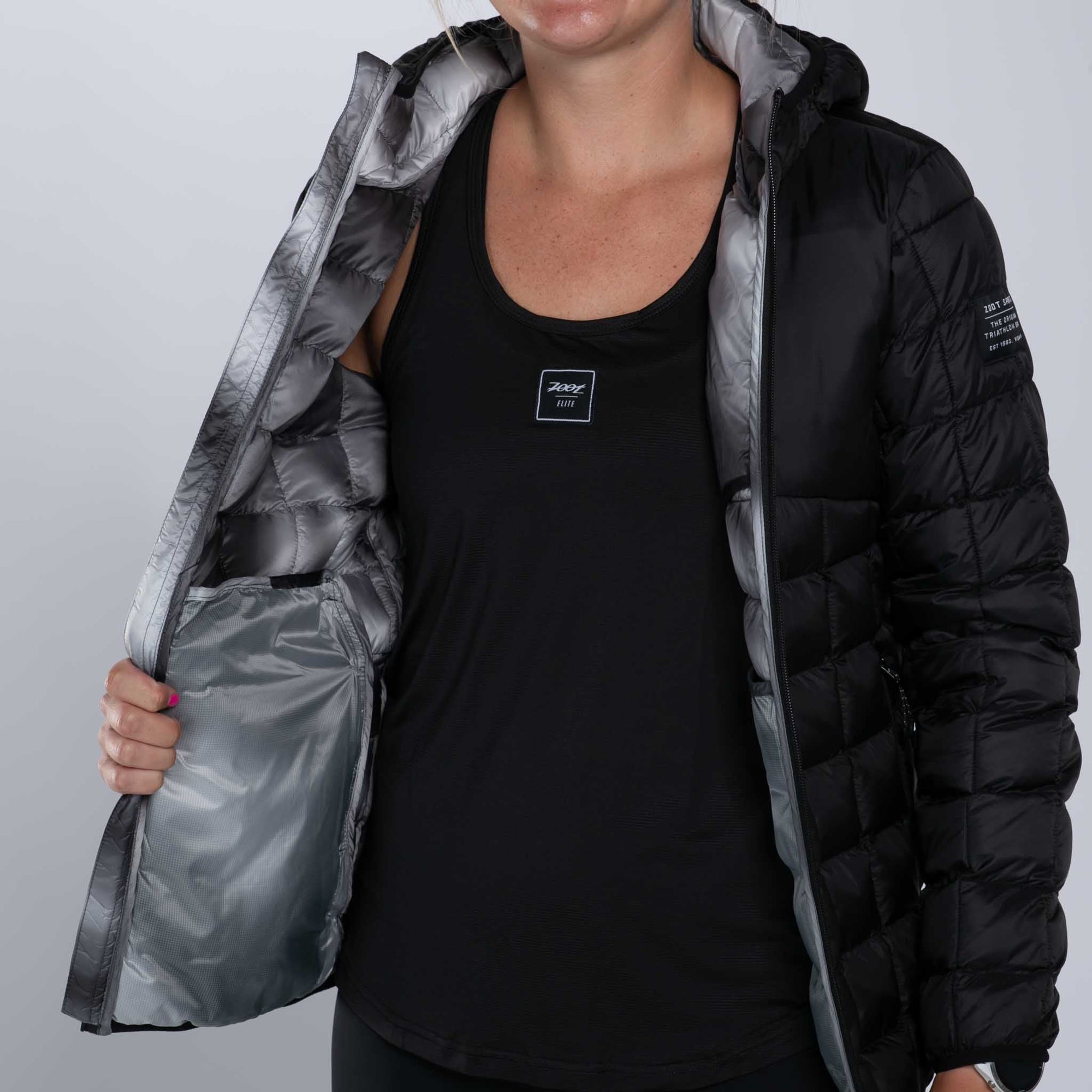 Zoot Sports RUN OUTERWEAR Women's Elite Puffer Jacket - Black