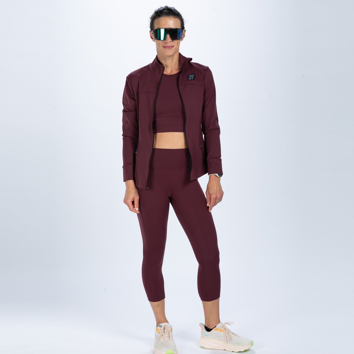 Zoot Sports RUN OUTERWEAR Women's Elite Run Track Jacket - Burgundy