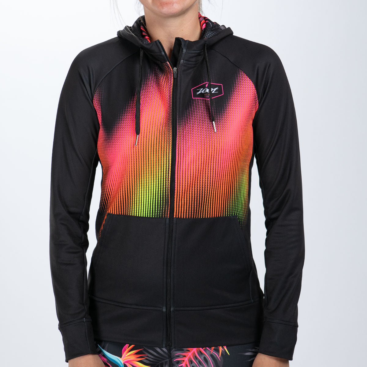 Zoot Sports RUN OUTERWEAR Women's Ltd Run Thermal Hoodie - Tropical Magic