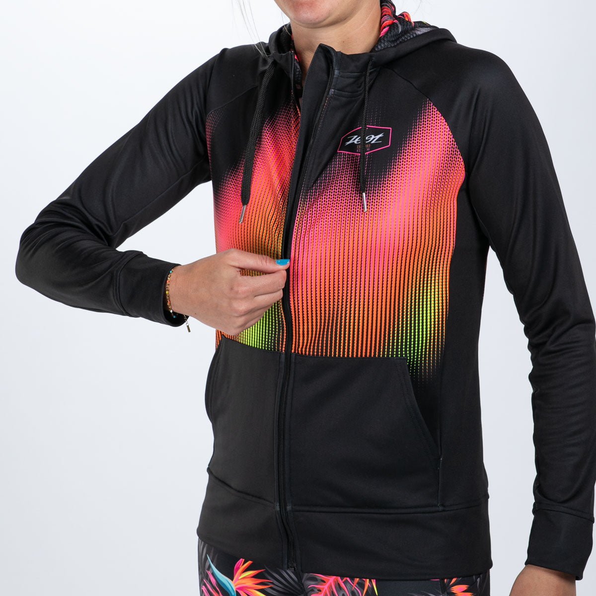 Zoot Sports RUN OUTERWEAR Women's Ltd Run Thermal Hoodie - Tropical Magic