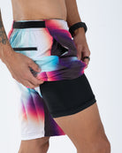Zoot Sports RUN SHORTS 2-1 BOXER BRIEF Men's Elite Run 8" Short 2 in 1 - Sonic Shift