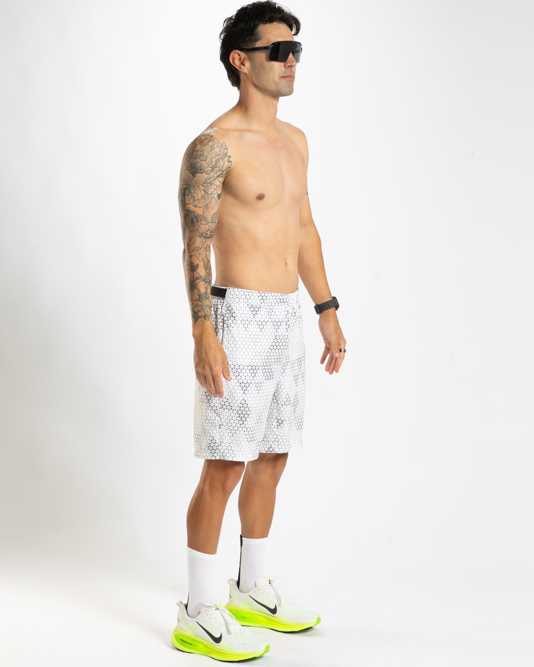 Zoot Sports RUN SHORTS 2-1 BOXER BRIEF Men's Elite Run 8" Short 2 in 1 - Sonic White