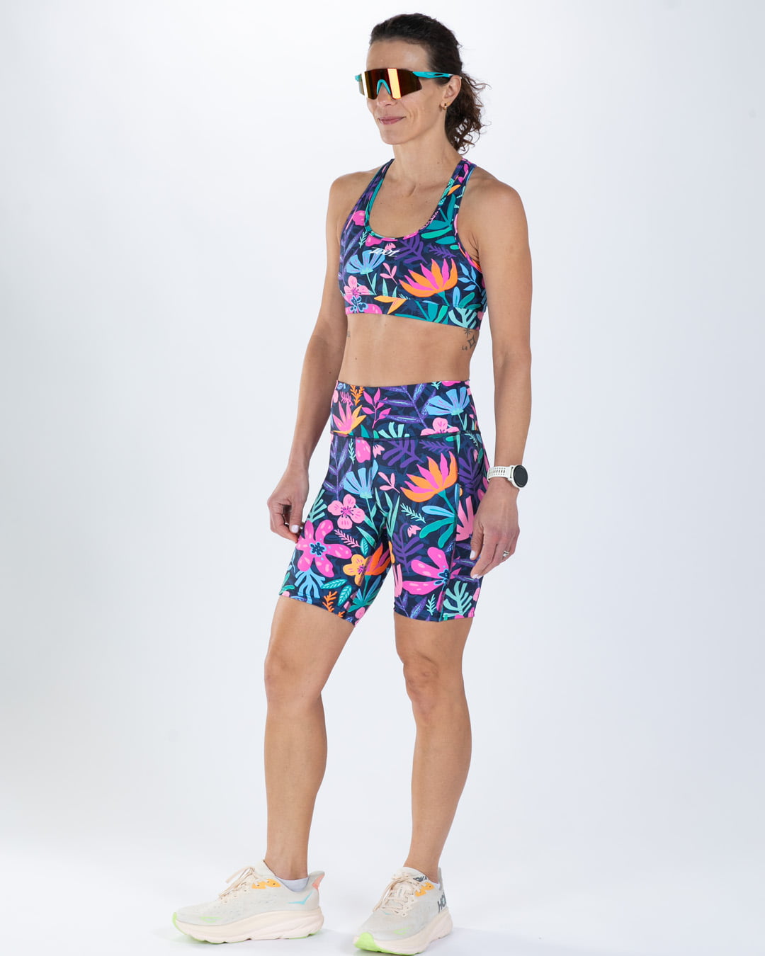 Zoot Sports RUN SHORTS 8" INSEAM Women's Ltd Run 8" Pulse High-Rise Short - Florescence