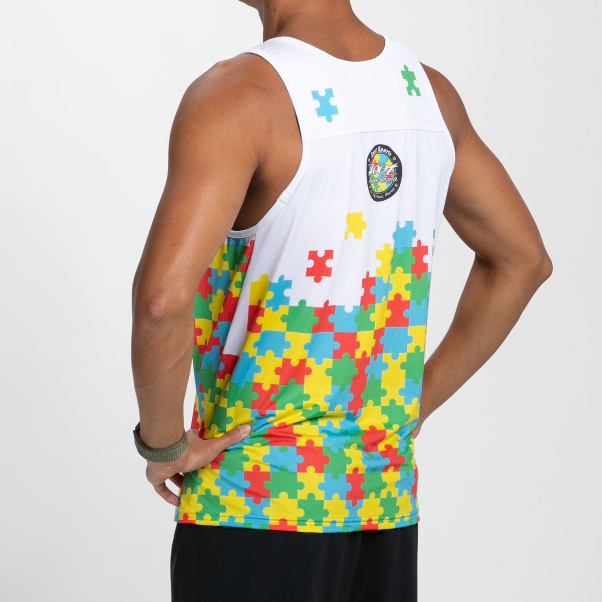 Zoot Sports RUN SINGLET Men's Ltd Run Singlet - Autism Puzzle