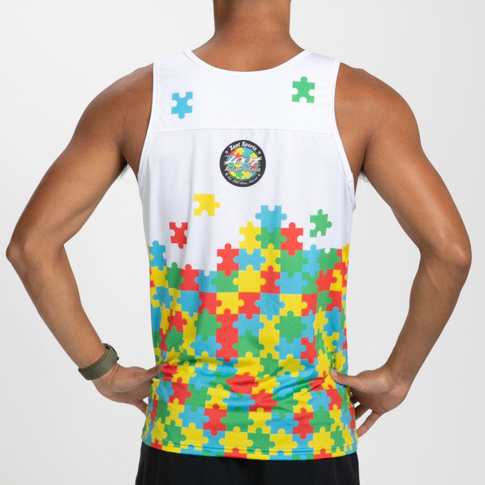 Zoot Sports RUN SINGLET Men's Ltd Run Singlet - Autism Puzzle