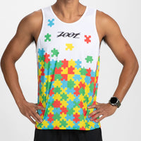 Zoot Sports RUN SINGLET Men's Ltd Run Singlet - Autism Puzzle