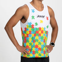 Zoot Sports RUN SINGLET Men's Ltd Run Singlet - Autism Puzzle