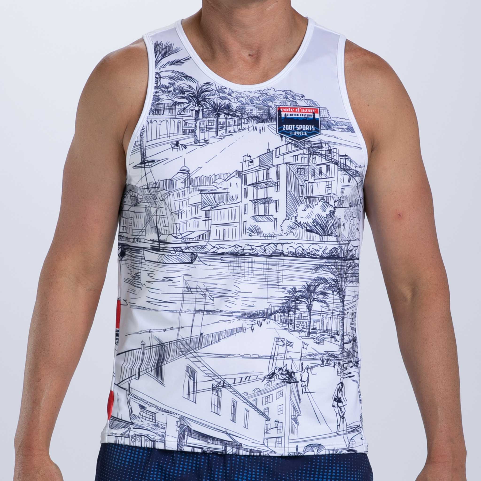 Zoot Sports RUN SINGLET Men's Ltd Run Singlet - Cote d'Azur