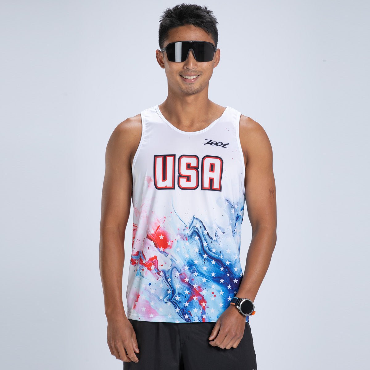 Zoot Sports RUN SINGLET Men's Ltd Run Singlet - USA Magic
