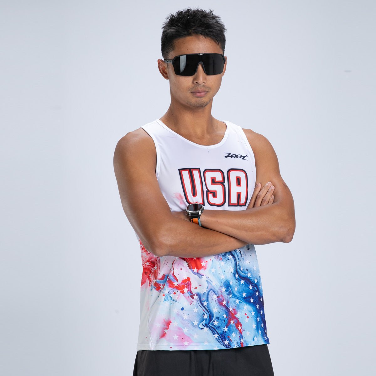 Zoot Sports RUN SINGLET Men's Ltd Run Singlet - USA Magic