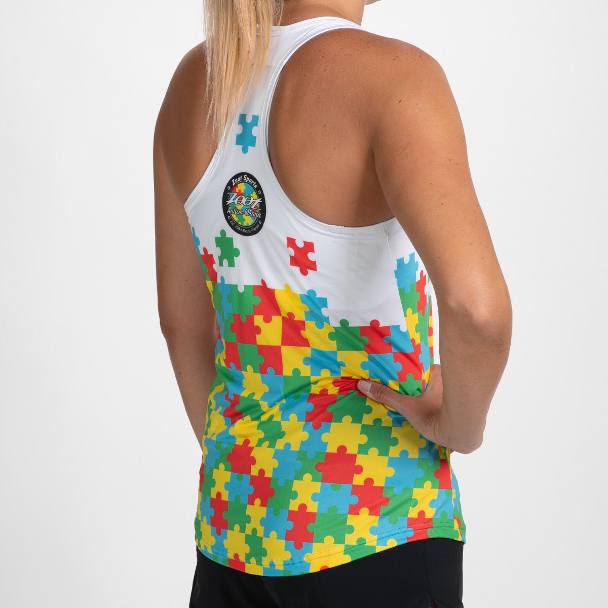 Zoot Sports RUN SINGLET Women's Ltd Run Singlet - Autism Puzzle