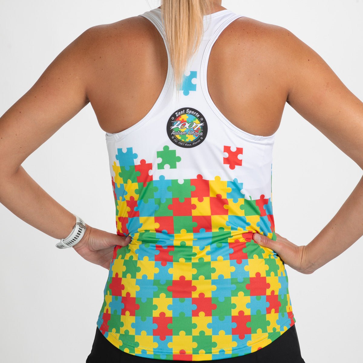 Zoot Sports RUN SINGLET Women's Ltd Run Singlet - Autism Puzzle