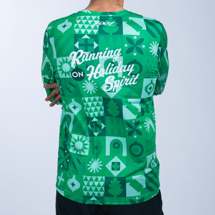 Zoot Sports RUN TEE Men's Ltd Run Ls Tee - Holiday Spirit