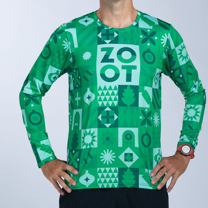 Zoot Sports RUN TEE Men's Ltd Run Ls Tee - Holiday Spirit