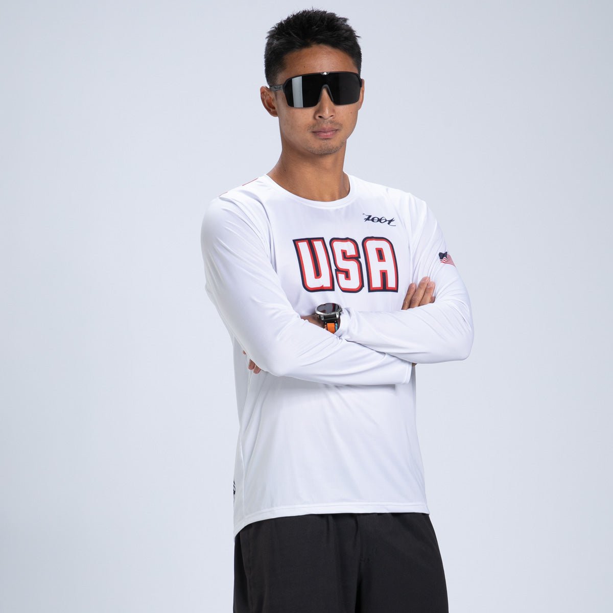 Zoot Sports RUN TEE Men's Ltd Run Ls Tee - USA Flag