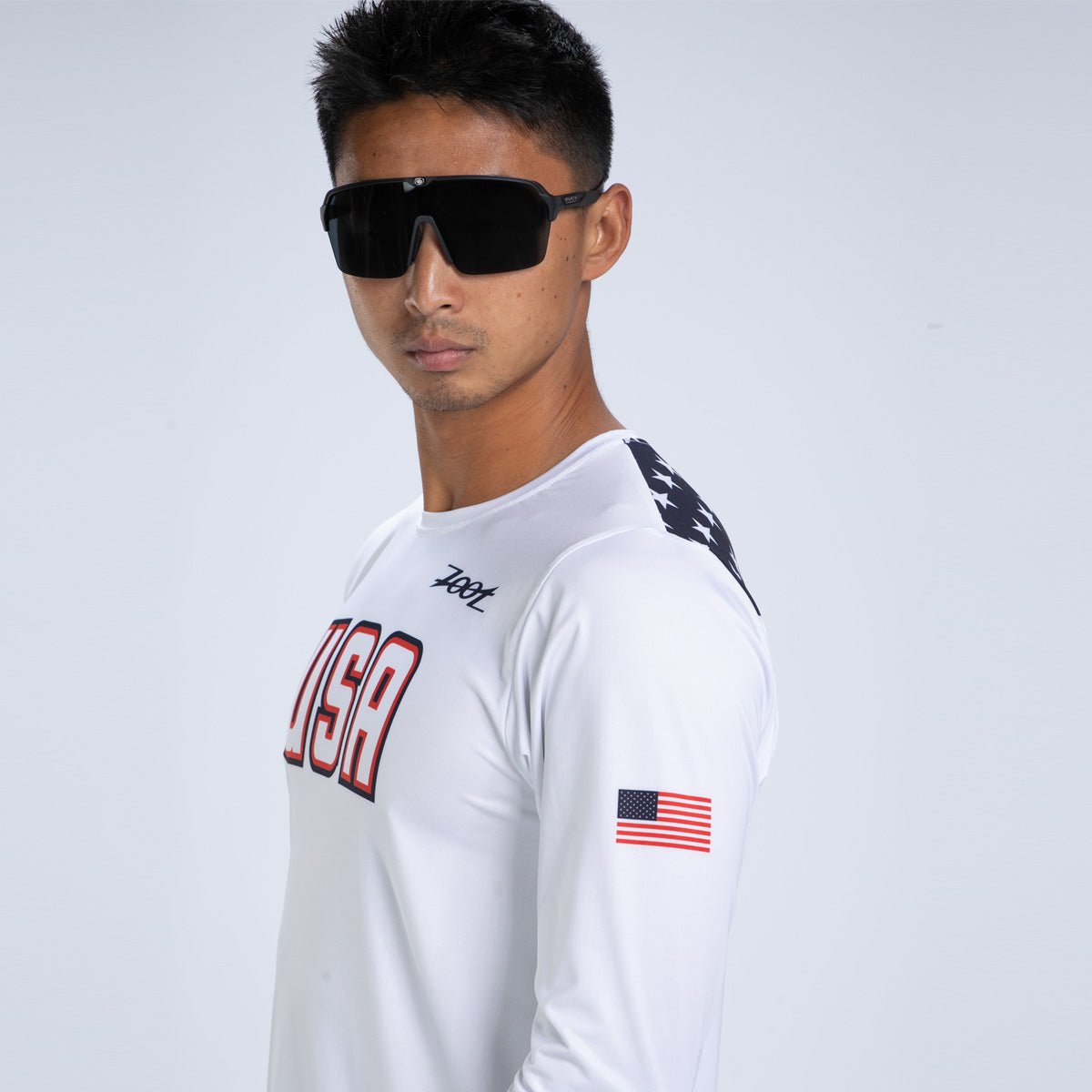 Zoot Sports RUN TEE Men's Ltd Run Ls Tee - USA Flag