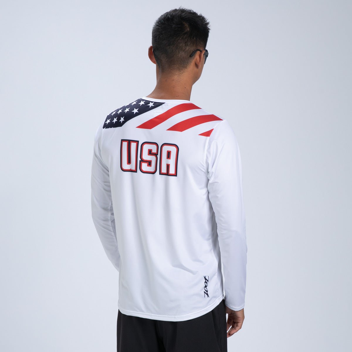 Zoot Sports RUN TEE Men's Ltd Run Ls Tee - USA Flag