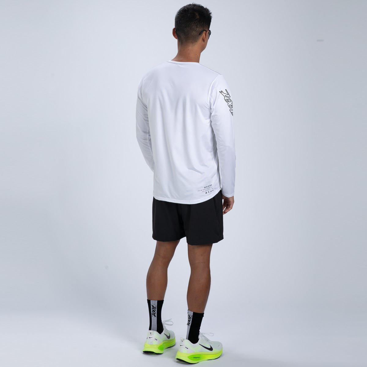 Zoot Sports RUN TEE Men's Ltd Run Sun Stop Ls Tee - UPF White
