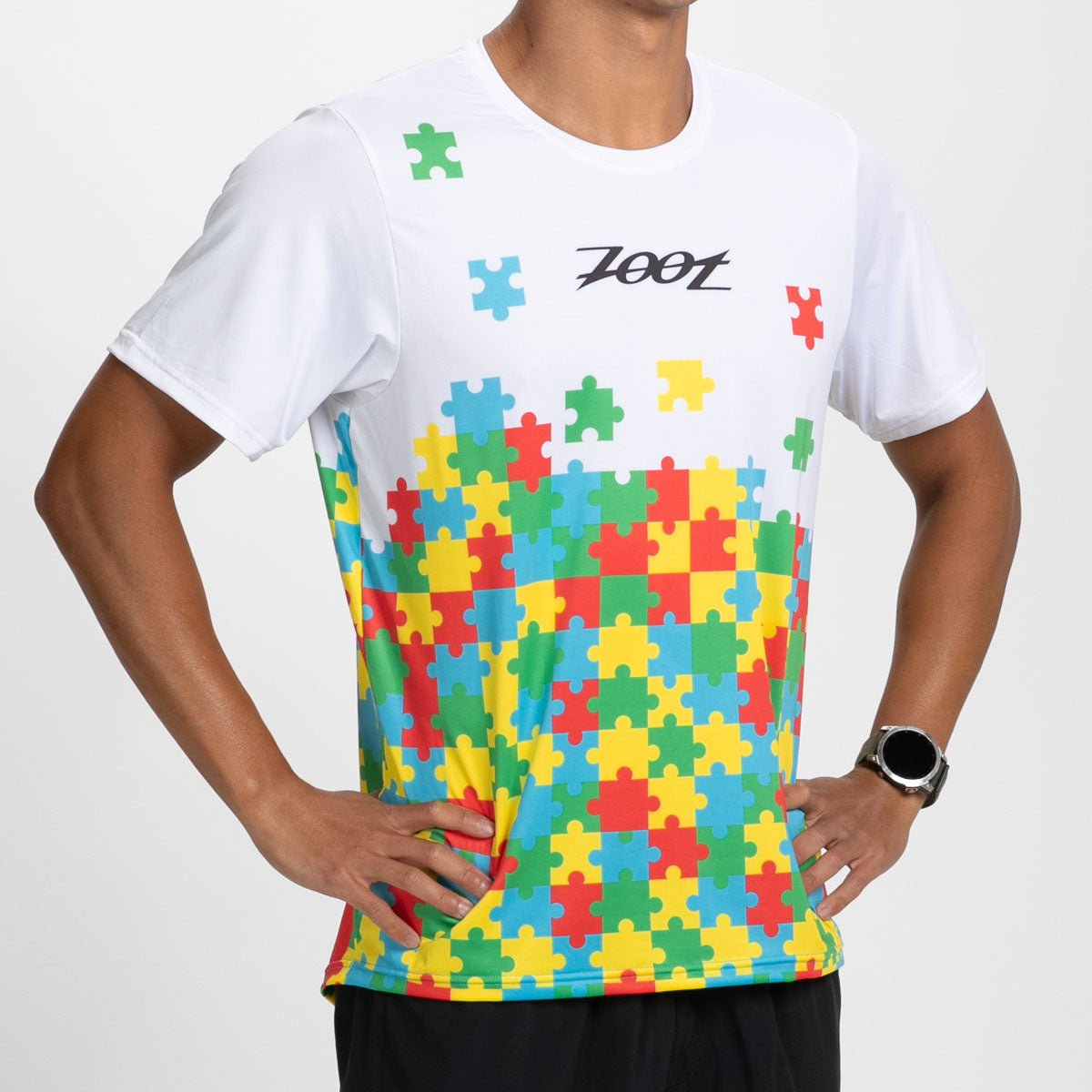 Zoot Sports RUN TEE Men's Ltd Run Tee - Autism Puzzle