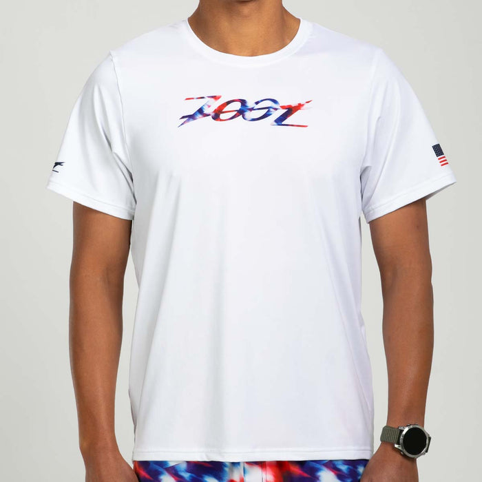Zoot Sports RUN TEE Men's Ltd Run Tee - Freedom White