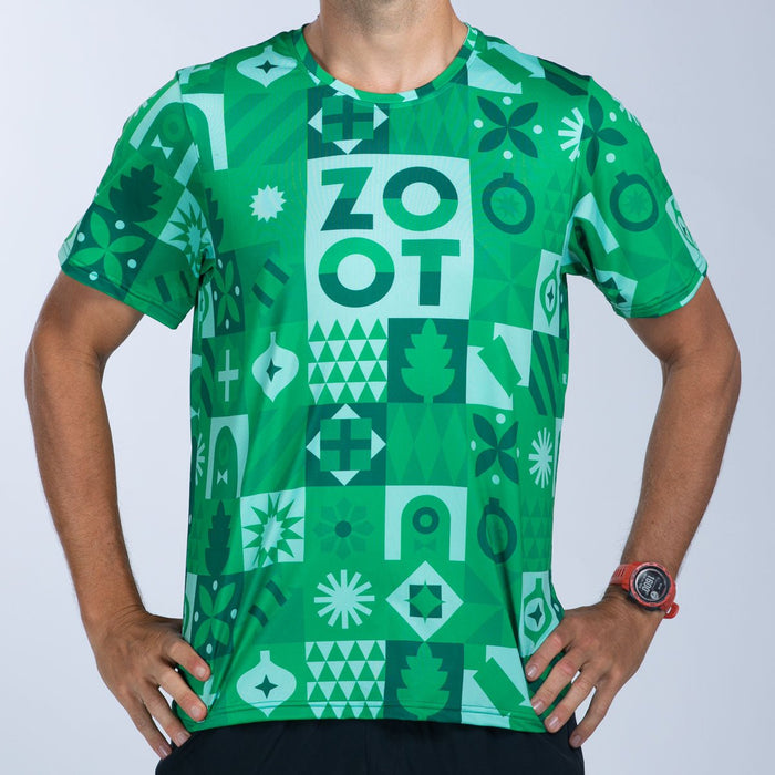 Zoot Sports RUN TEE Men's Ltd Run Tee - Holiday Spirit