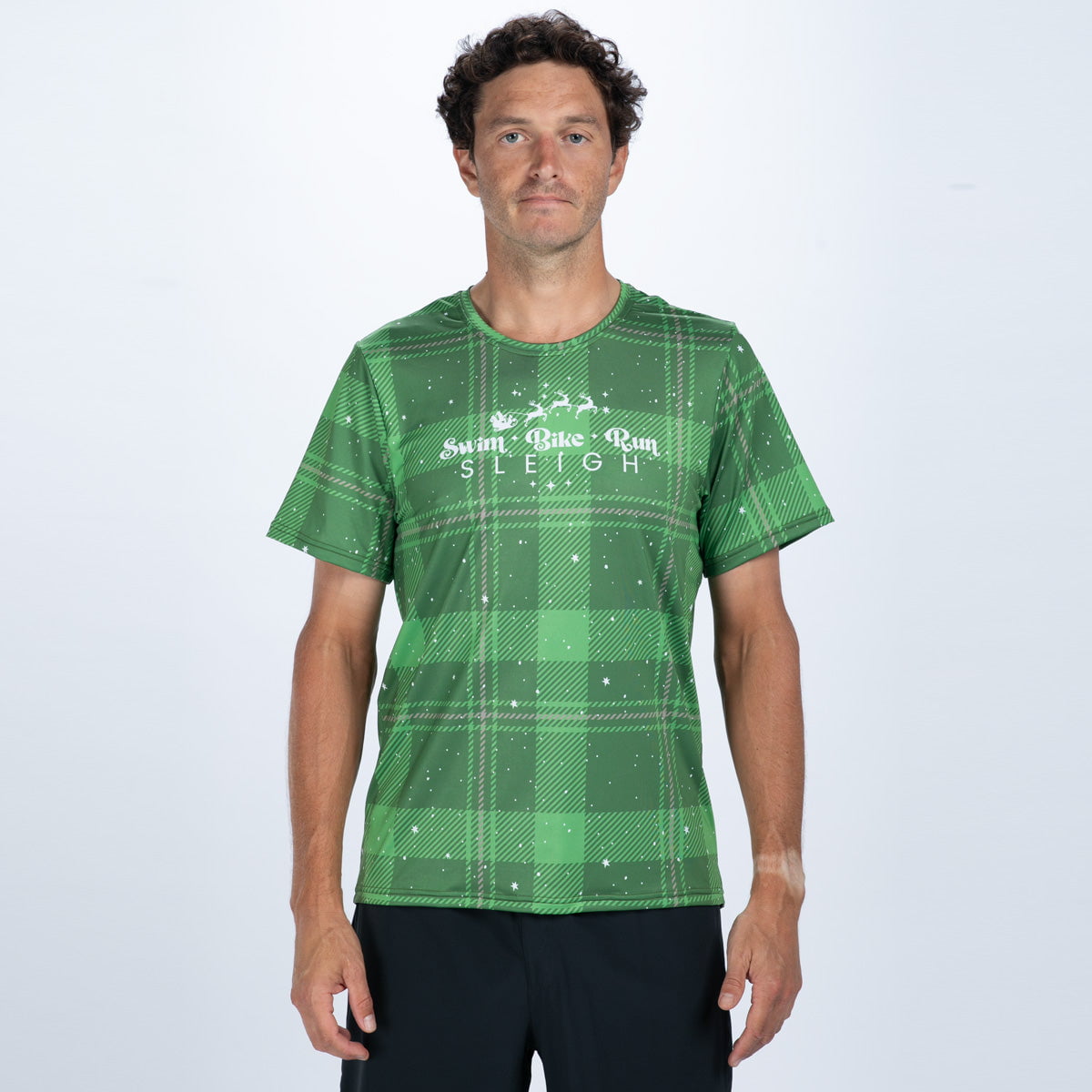 Zoot Sports RUN TEE Men's Ltd Run Tee - Pine Plaid
