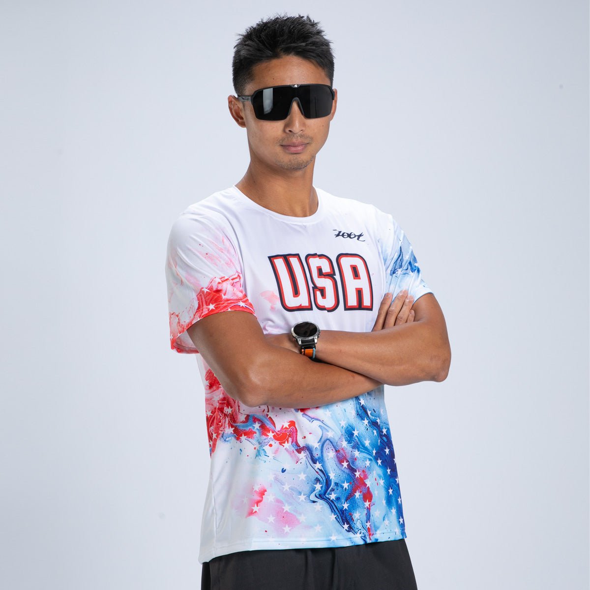 Zoot Sports RUN TEE Men's Ltd Run Tee - USA Magic