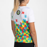 Zoot Sports RUN TEE Women's Ltd Relaxed Fit Run Tee - Autism Puzzle