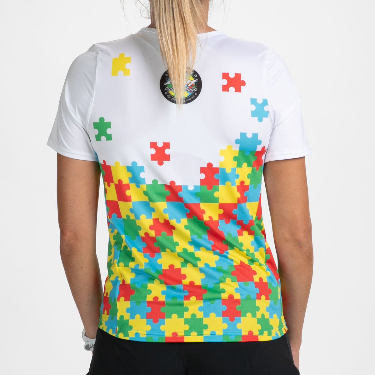 Zoot Sports RUN TEE Women's Ltd Relaxed Fit Run Tee - Autism Puzzle