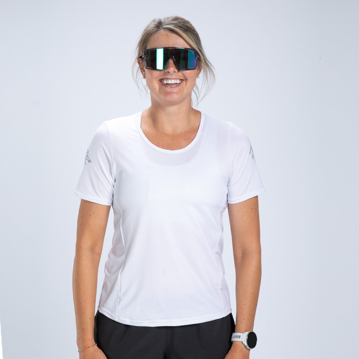 Zoot Sports RUN TEE Women's Ltd Run Sun Stop Relaxed Fit Tee - UPF White