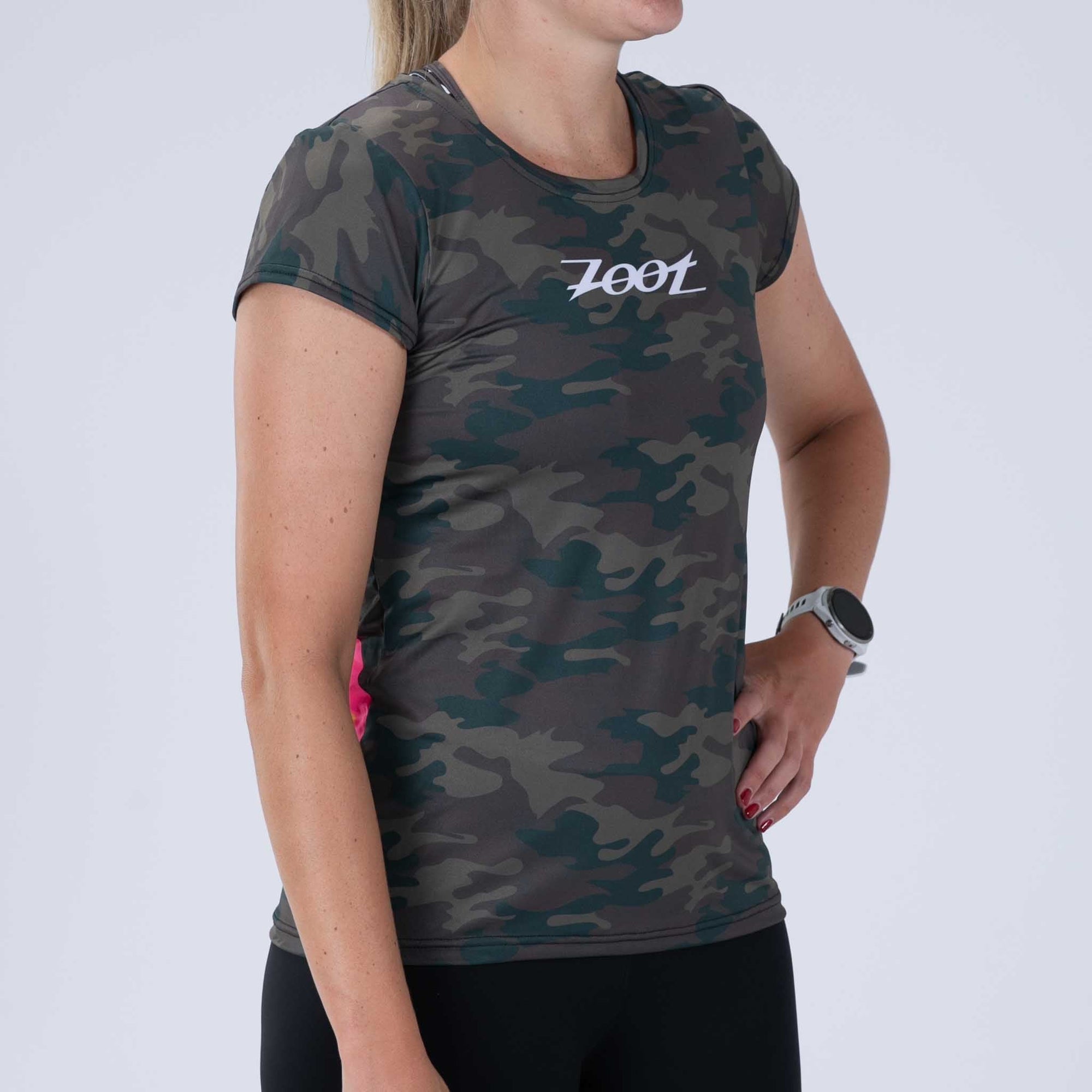 Zoot Sports RUN TEE Women's Ltd Run Tee - Cali Camo