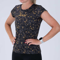 Zoot Sports RUN TEE Women's Ltd Run Tee - Cheetah