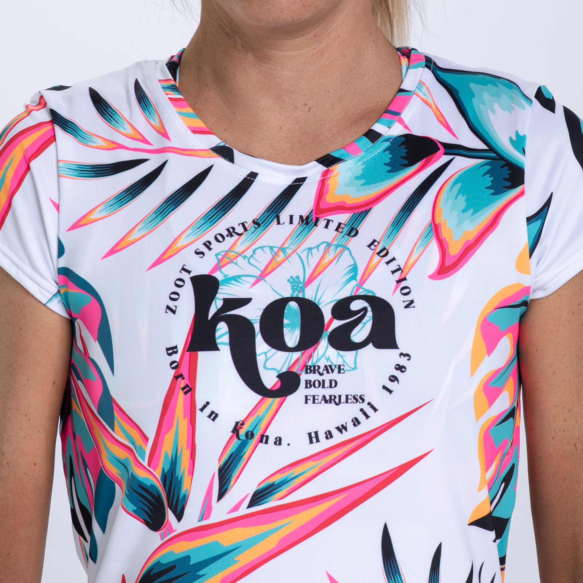 Zoot Sports RUN TEE Women's Ltd Run Tee - Koa Tropical