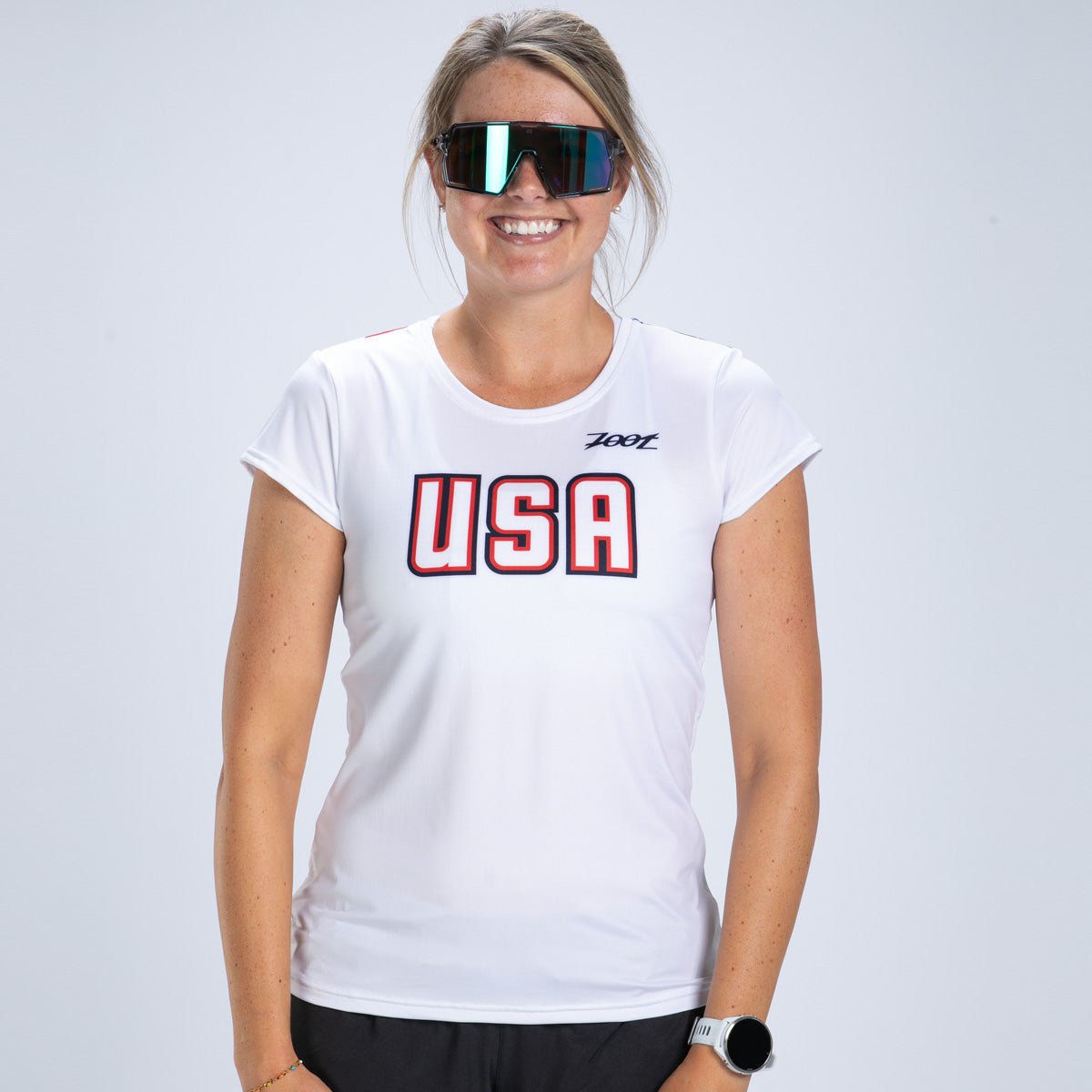 Zoot Sports RUN TEE Women's Ltd Run Tee - USA Flag