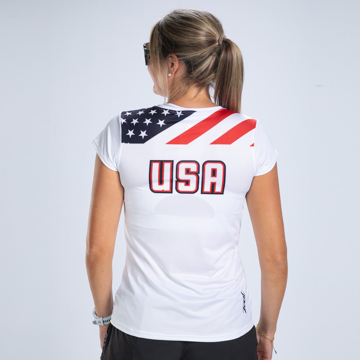 Zoot Sports RUN TEE Women's Ltd Run Tee - USA Flag