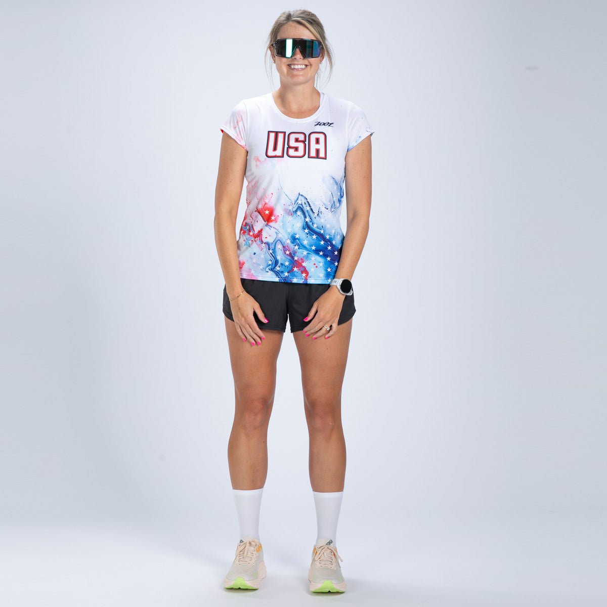 Zoot Sports RUN TEE Women's Ltd Run Tee - USA Magic