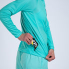 Zoot Sports RUN TOPS Women's Core Run 1/2 Zip - Aqua Blue