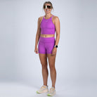 Zoot Sports RUN TOPS Women's Core Run Crop - Deep Purple