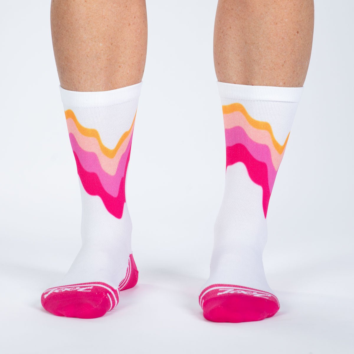 Zoot Sports SOCKS Unisex 6" Sock - Team Zoot 2025 - Half Pink Wave