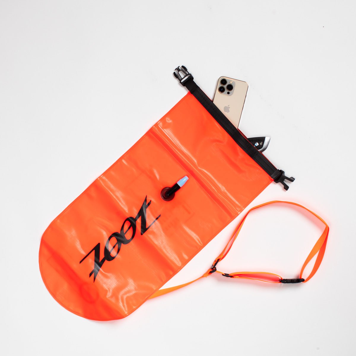 Zoot Sports SWIM ACCESSORIES Ultra Swim Safety Buoy & Dry Bag - Neon Orange