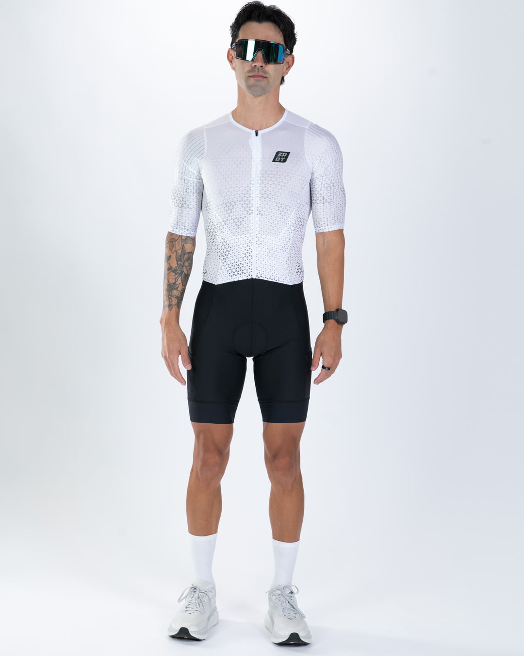Zoot Sports TRI AERO RACESUITS Men's Elite P1 Tri Aero Fz Racesuit - Sonic White