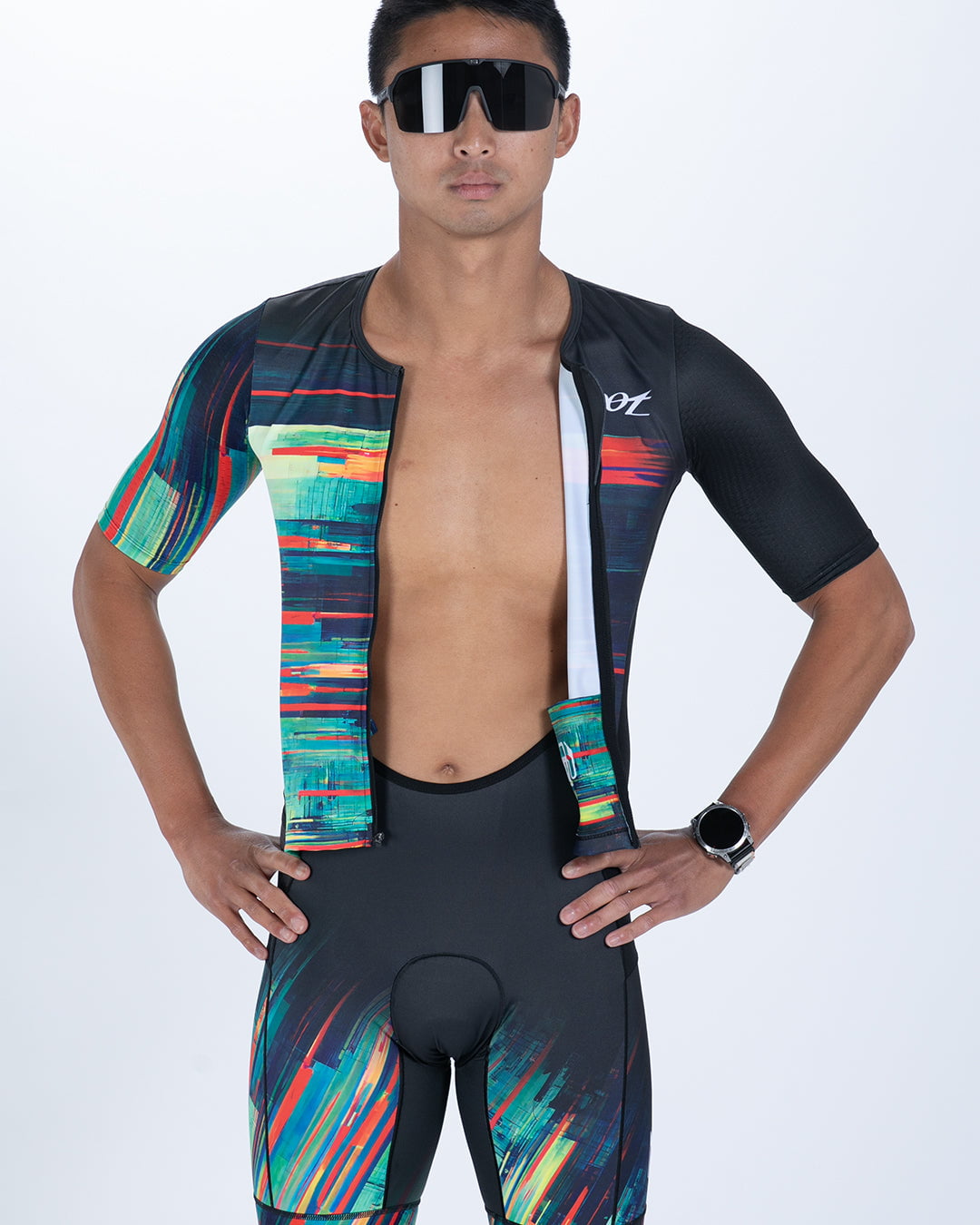 Zoot Sports TRI AERO RACESUITS Men's Ltd Tri Aero Fz Racesuit - Glitch