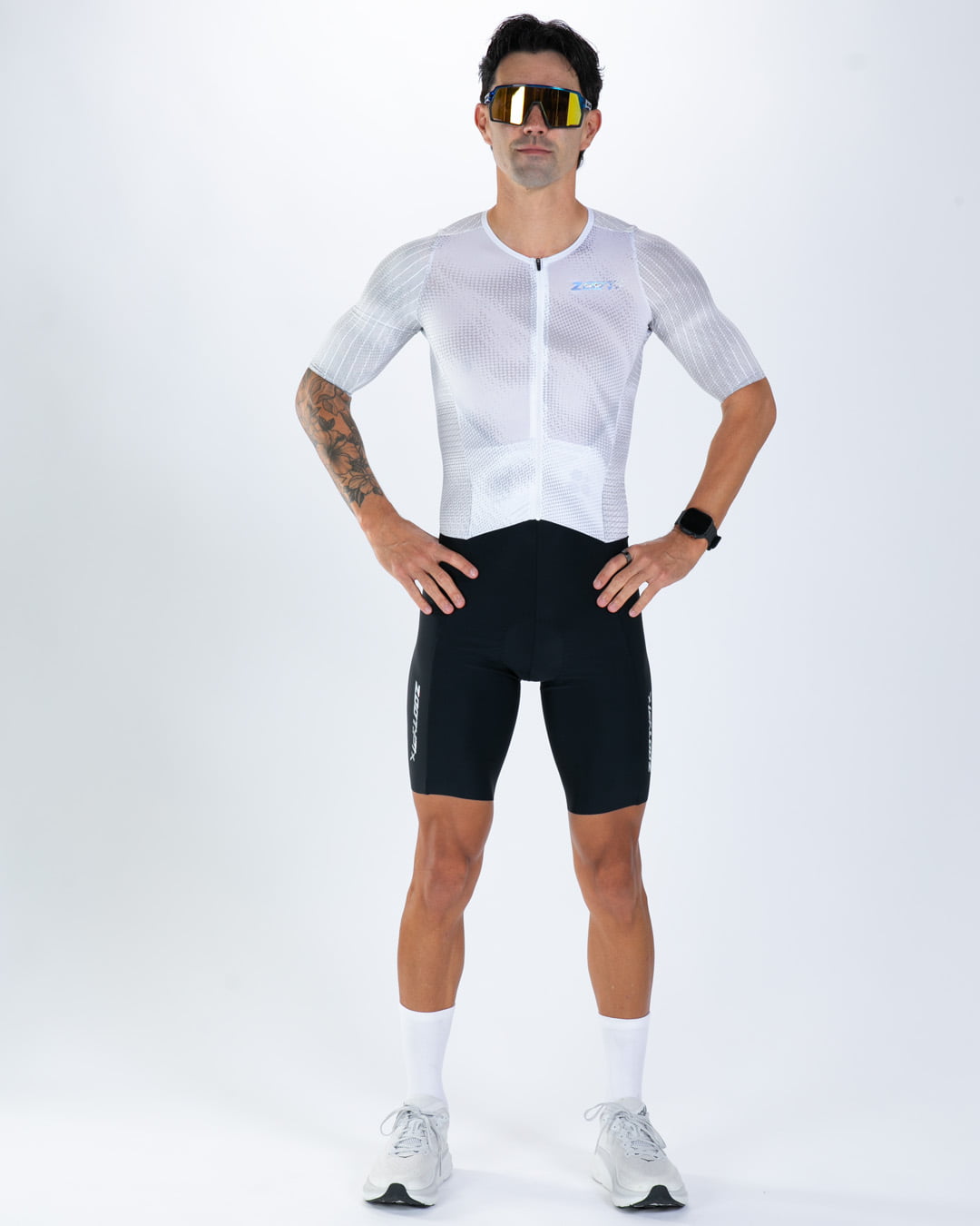 Men's Elite P1 Tri Aero Fz Racesuit - Sonic White – Zoot Sports