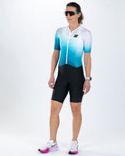 Zoot Sports TRI AERO RACESUITS Women's Elite P1 Tri Aero Fz Racesuit - Sonic Wave